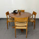 Dyrlund extendable round table in teak – Danish design – 4 to 6