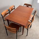 Old Scandinavian design rectangular teak table from the 60s vintage