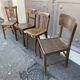 4 bistro chairs mismatched curved wood brasserie