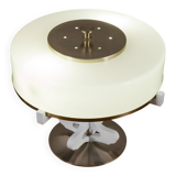 Lampe de table italienne Space Age avec abat-jour en verre de Murano, années 1970.