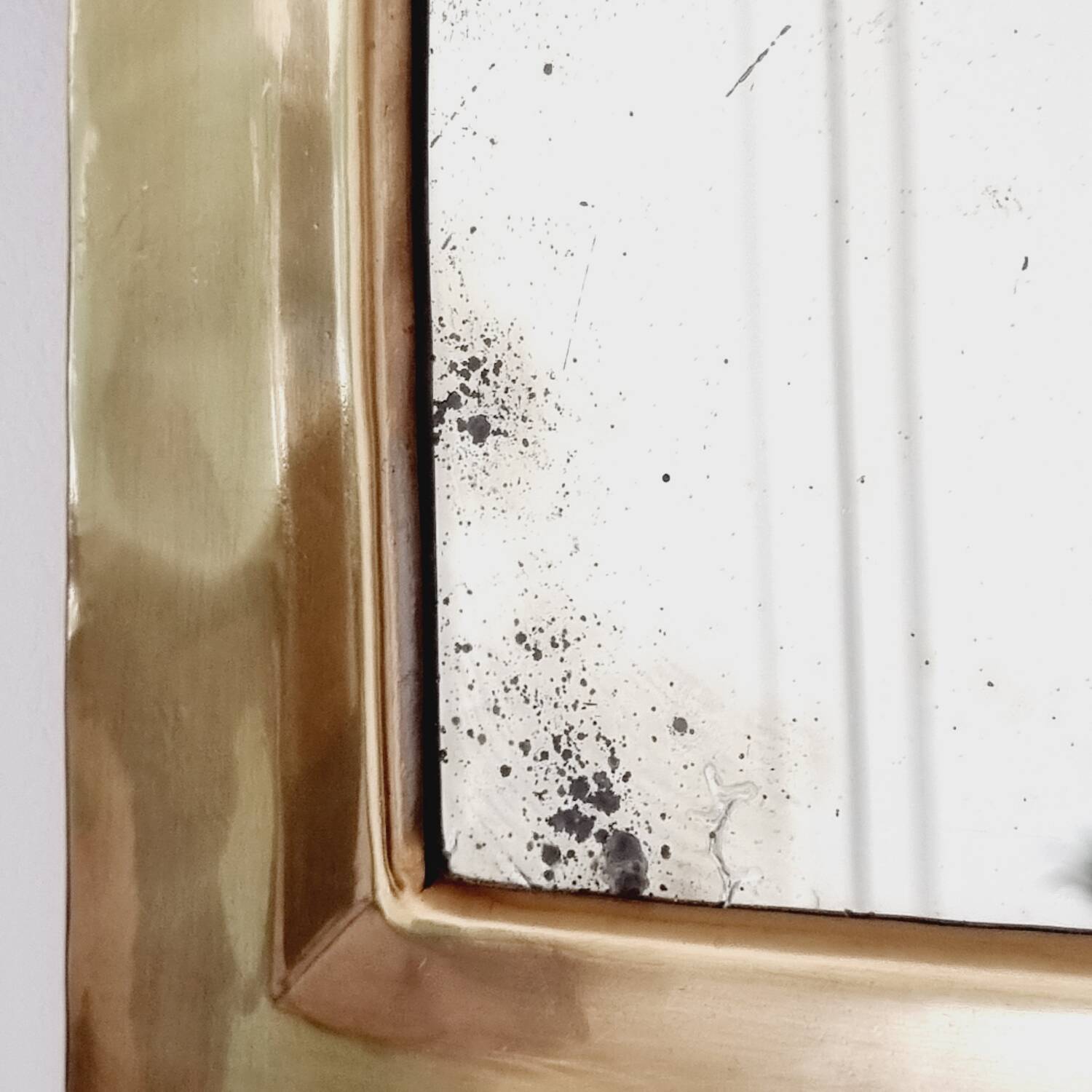 Square brass mirror