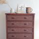 Commode en rotin vintage circa années 70