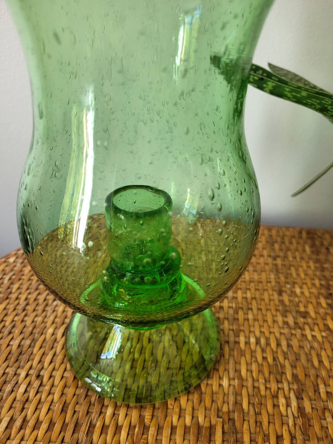 Biot bubble glass candle holder