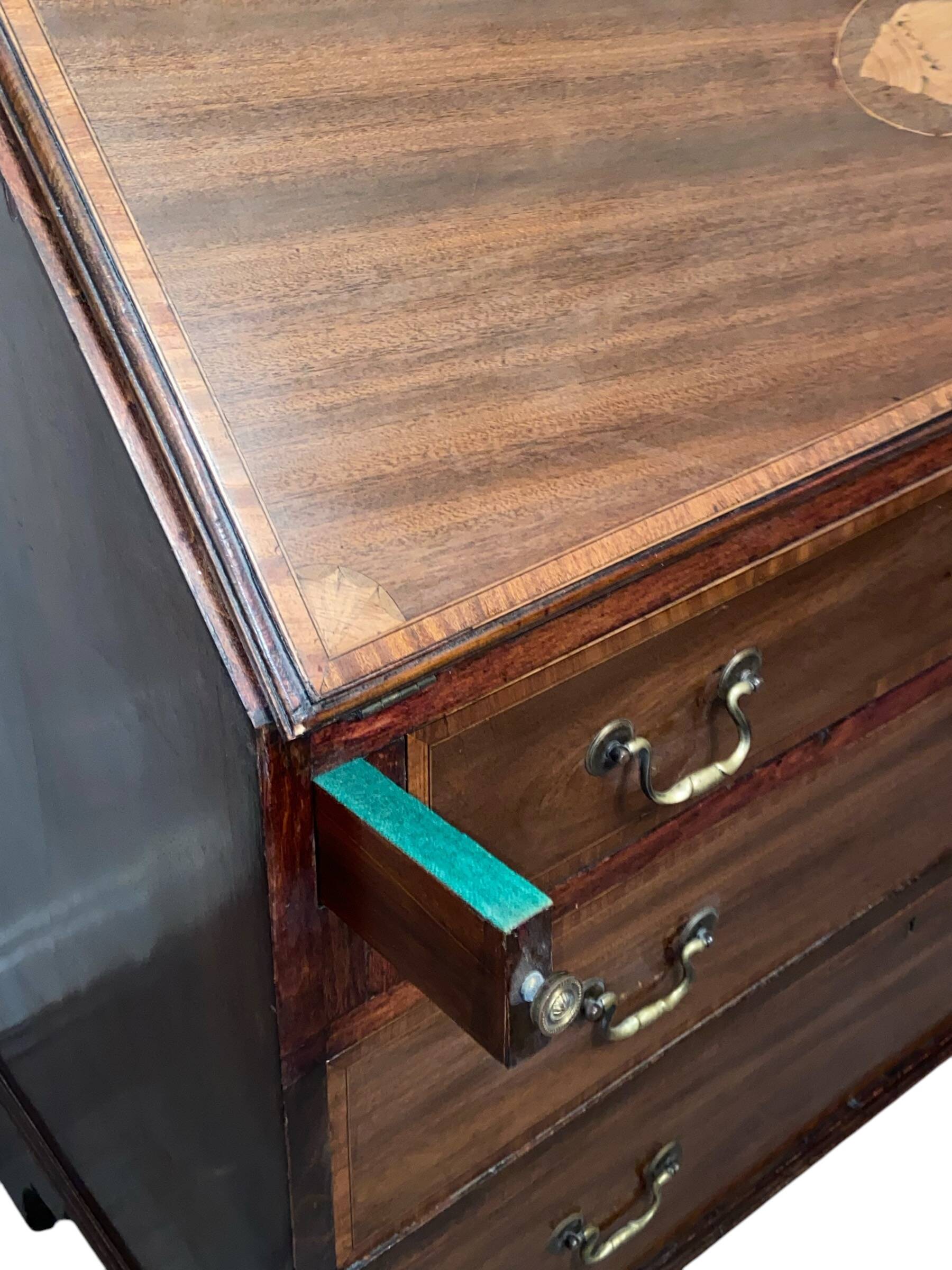 Library with integrated secretary English solid wood