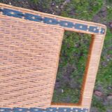 Vintage rattan chaise longue