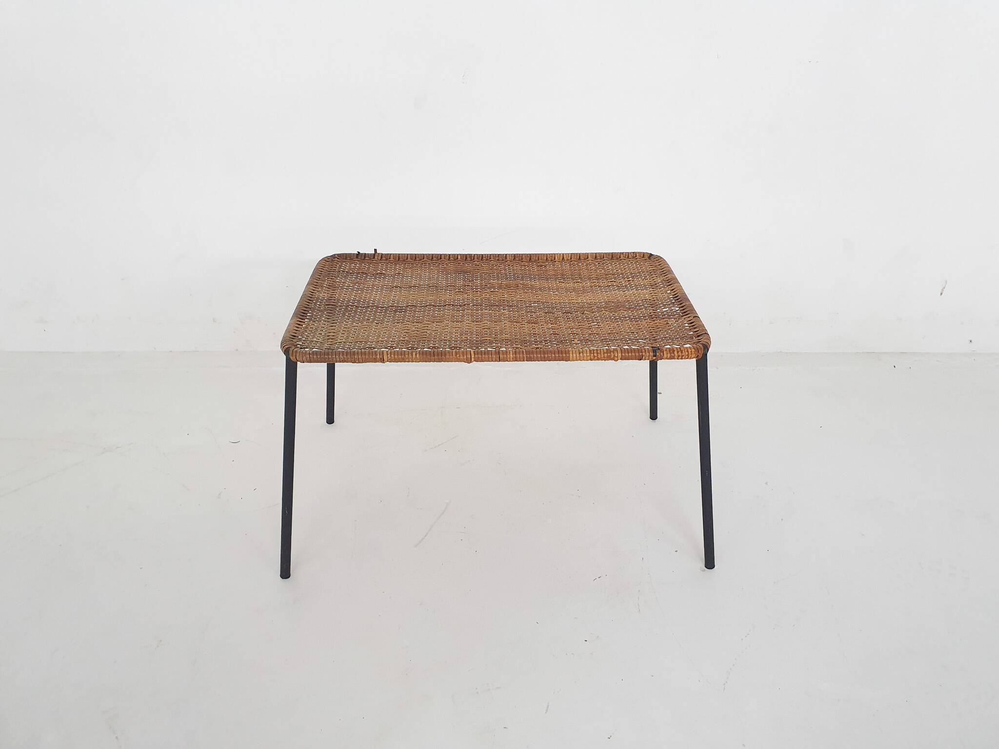 Rattan coffee table attrb. to Carl Aubock, Austria 1960's
