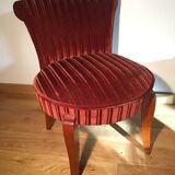 Pair of vintage velvet armchairs from the 80s