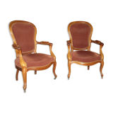 2 fauteuils acajou Louis Philippe