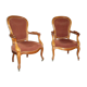 2 mahogany armchairs louis philippe