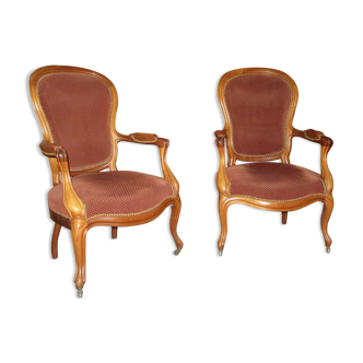 2 fauteuils acajou Louis Philippe