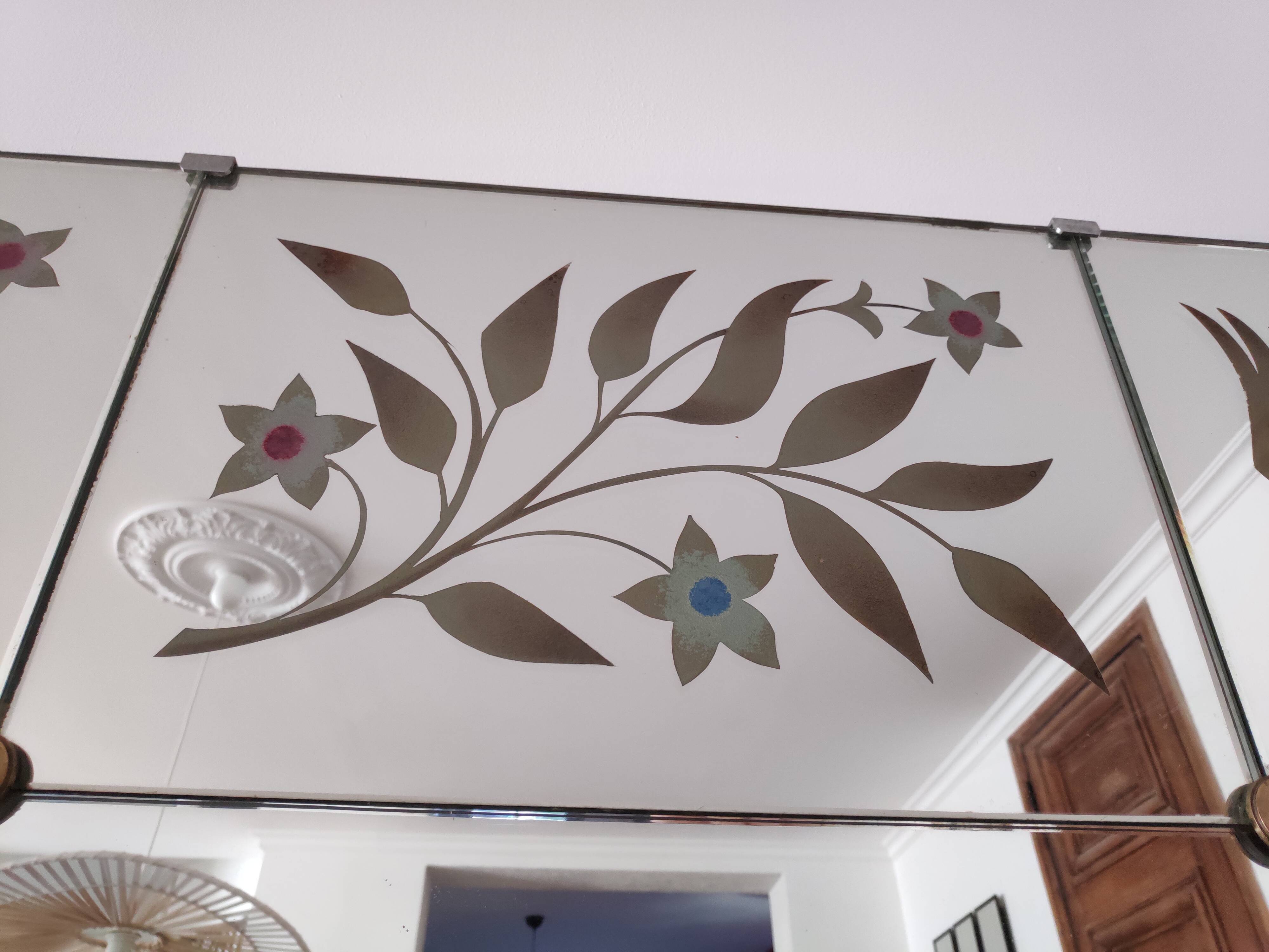 Large old Bistro brasserie mirror at mercury 198x101cm