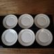 Ensemble de 6 assiettes plates en porcelaine Frise dorée