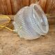 Suspension globe en verre transparent forme fleur vintage