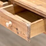 Console victorienne allongée en pin mélis méditerranéen — Fin du XIXe siècle