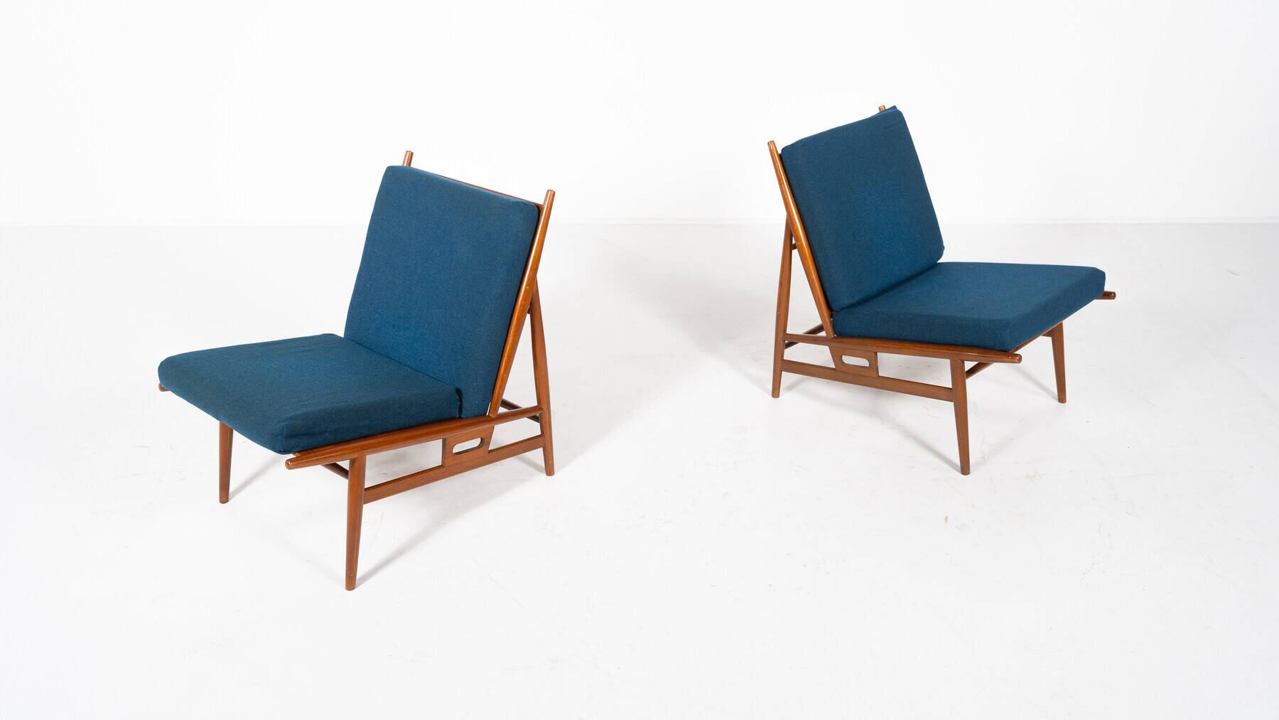 Mid-Century Modern Pair of Armchairs by Isa, Italy, 1960s