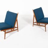 Mid-Century Modern Pair of Armchairs by Isa, Italy, 1960s