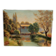 Old painting, Oil on canvas, beautiful landscape