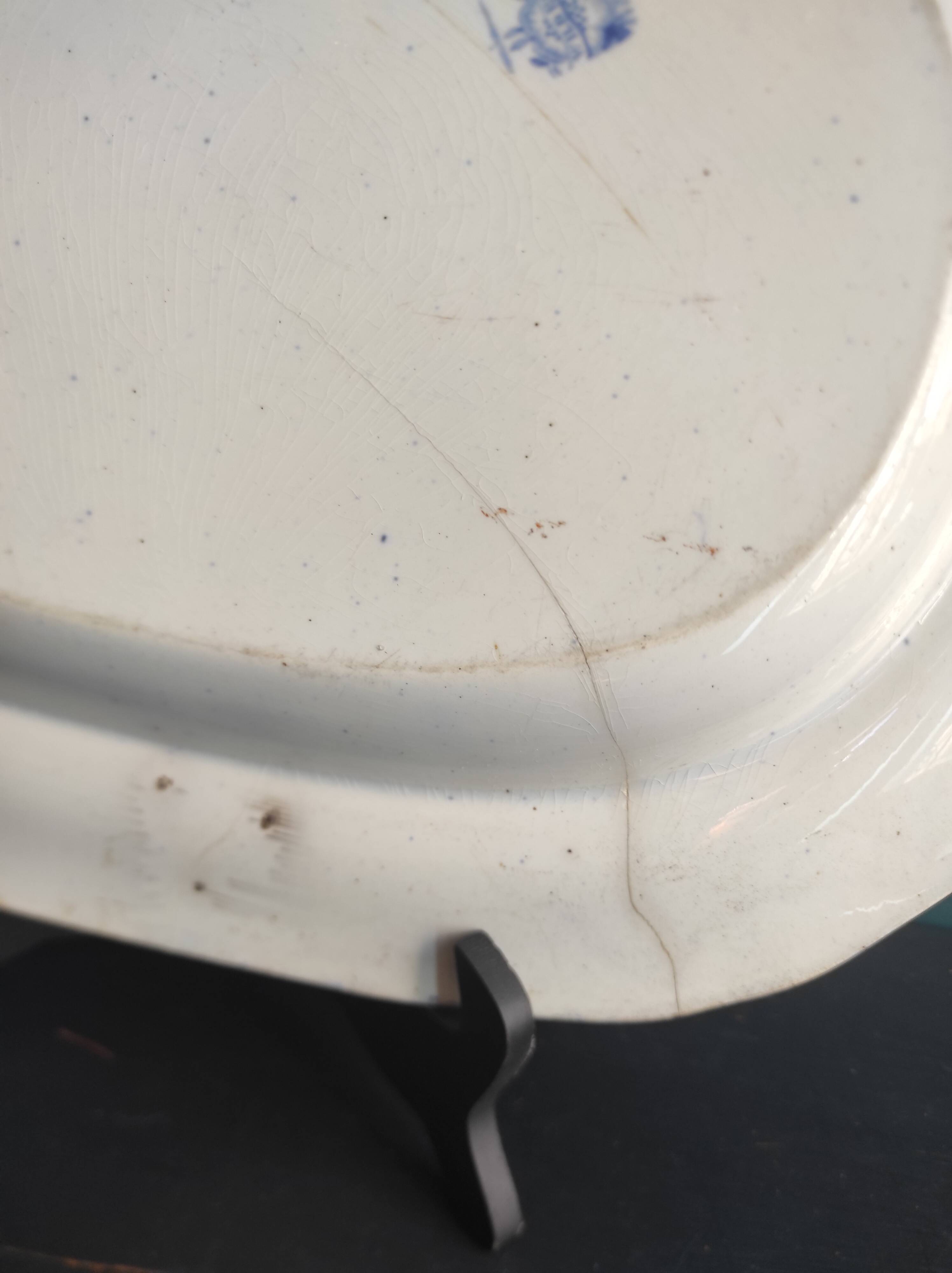 Large antique serving dish, Wild Rose by Bell, Cook & Co.