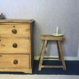 Old elm wood stool