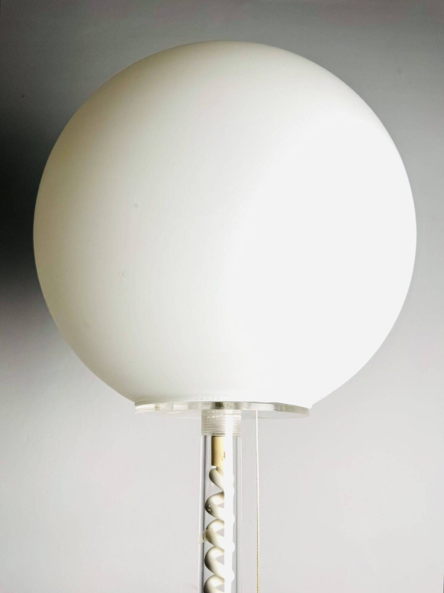 Milky Glass Sphere Table Lamp By Harco Loor For Harco Loor Design, The Netherlands 1980S