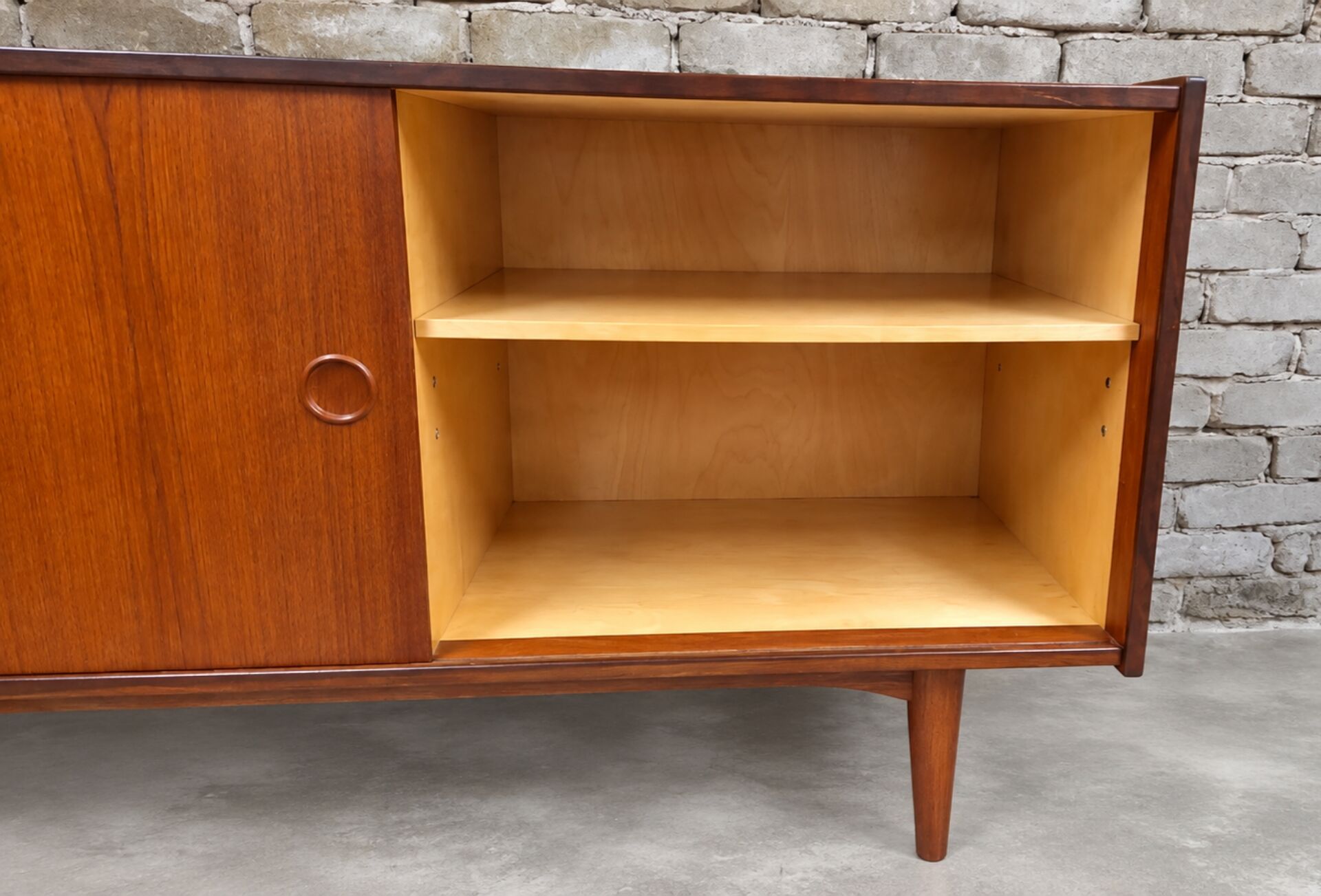 Large Scandinavian teak sideboard – 1960s
