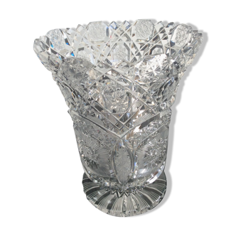 Vase en cristal de Bohème des années 60-70