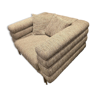 Fauteuil Mademoiselle beige art deco Eichholtz York chair