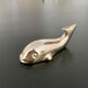 8 whale-shaped knife holders in silver metal