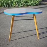 Table haricot formica et pieds compas, table bureau, table d'appoint, table vintage, 60's