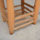 Tabouret berbère vintage bois et paille