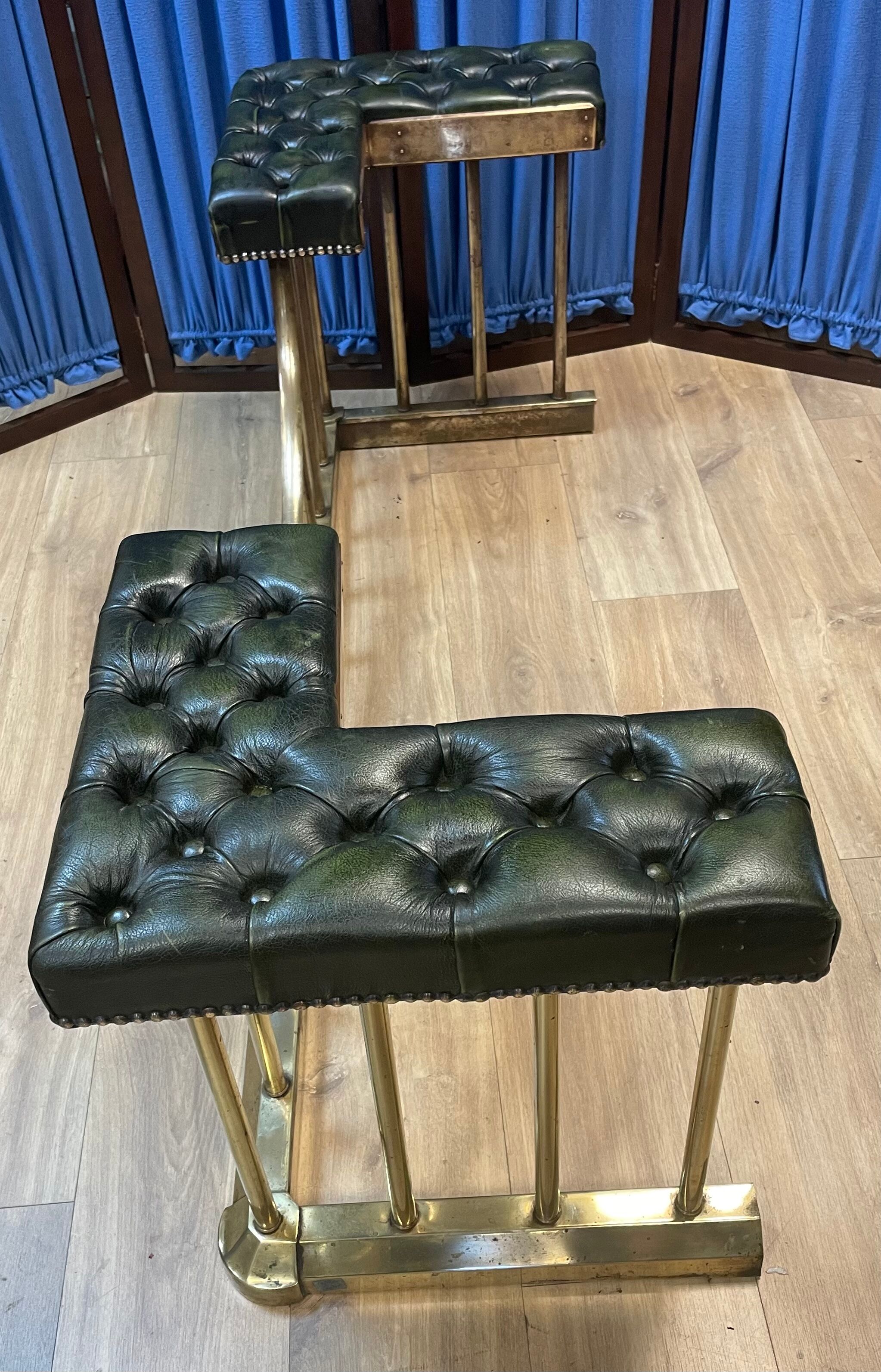 Very nice old chersterfield fireplace bench