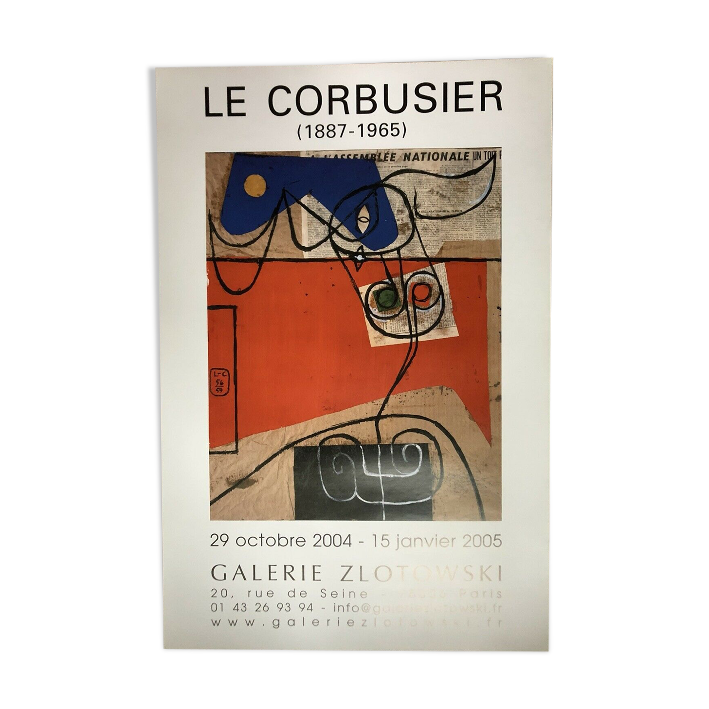 Le Corbusier Original Offset Lithograph Galerie Zlotowski 2005