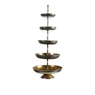 Large 19th‑Century Silvered Étagère or Serving Stand, France