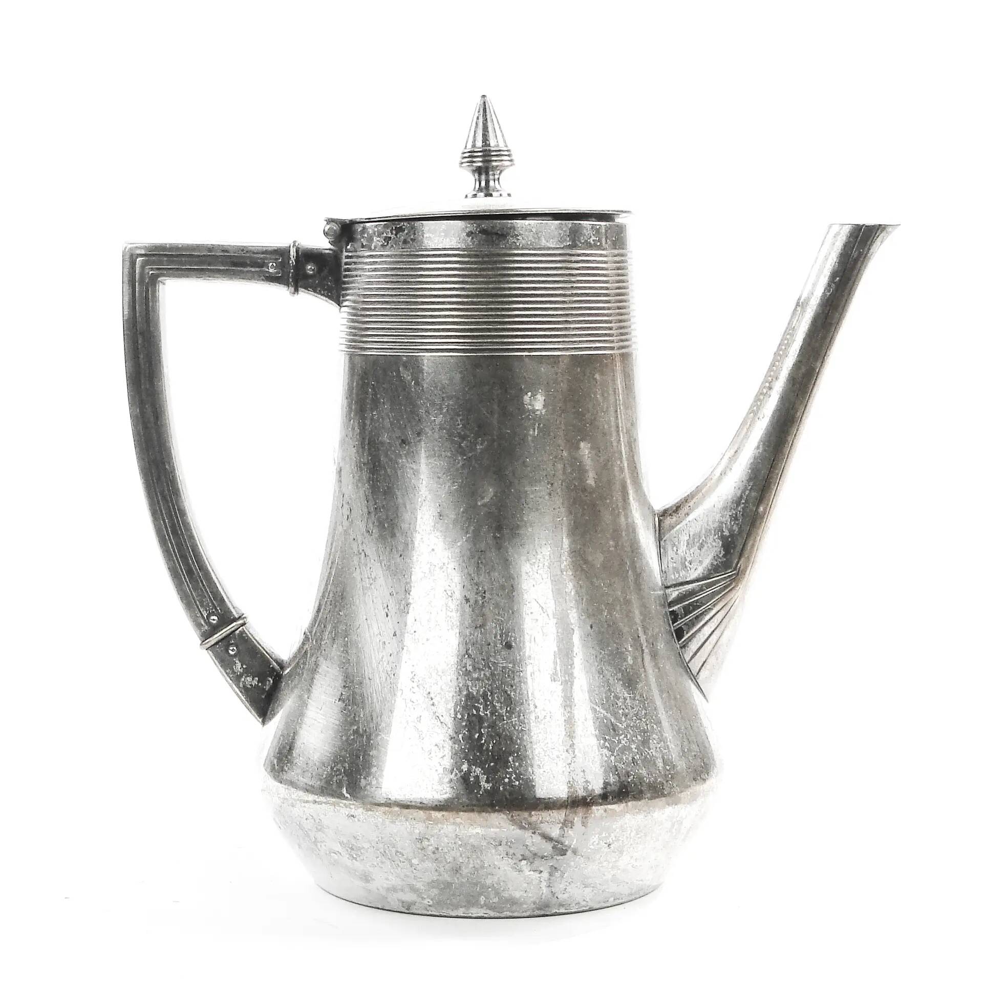 Art Nouveau silver-plated brass teapot, WMF, Germany, early 20th century