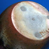 Vase boule bleu design (Ikébana)