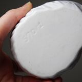 Jewellery box or Easter sweet jar in white porcelain Apilco Deshoulières