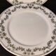 Set of 4 antique flat plates in half-porcelain from Badonviller