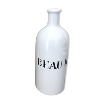 "Beaujolais" white ceramic bottle
