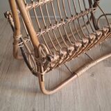 Rattan magazine rack