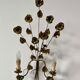 Wall lamp golden brass flowers style Hollywood Regency year 70