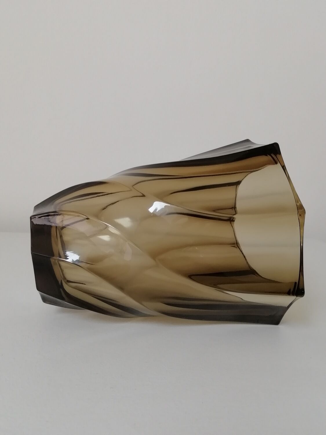 Smoked glass vase