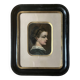 HST/P painting "Family portrait, Young woman" 19th century + frame