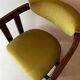 Art Deco armchair in wood and velvet