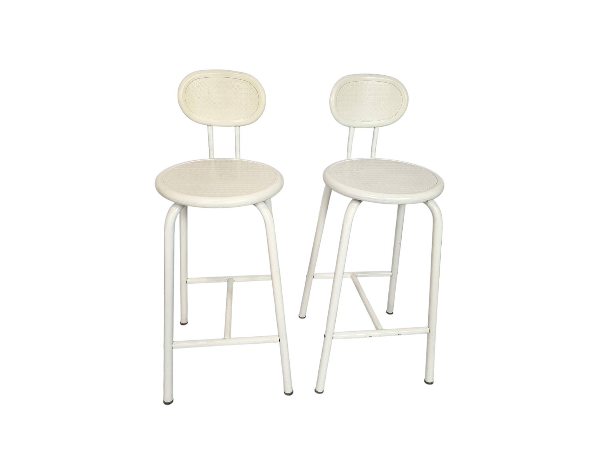 IKEA – metal – ABS plastic – 2 x bar stool – signed – Italy – 1980s