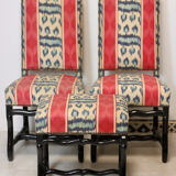 Two Sheepbone chairs and a matching ottoman