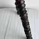 Antique dark wood tripod stool
