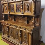 Renaissance two-part walnut sideboard