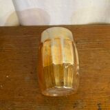 6 verres gobelets vintage en verre orange irisé