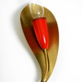 Two original Mid Century Modern brass sconces