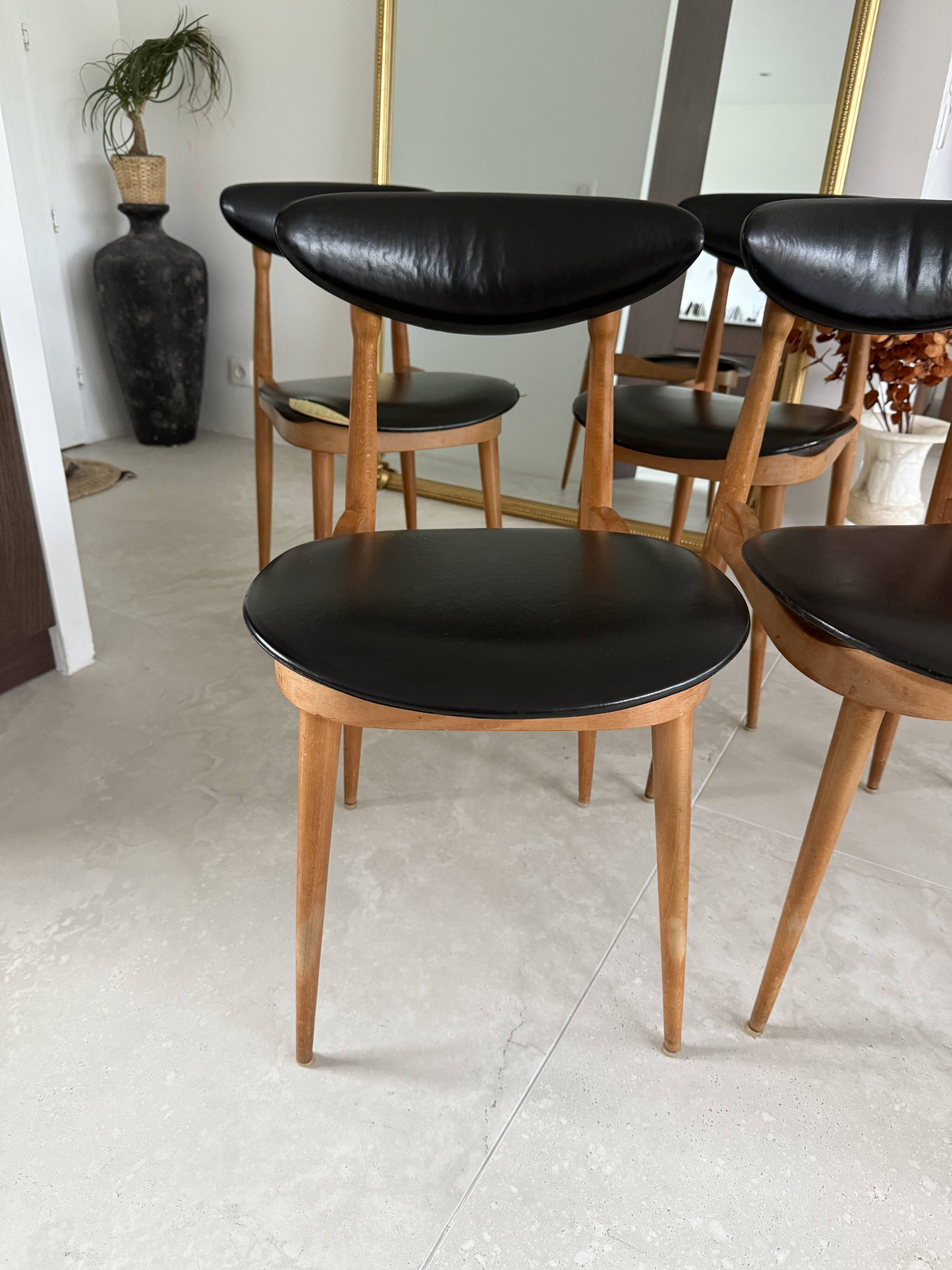 Lot de 5 chaises Baumann Licorne